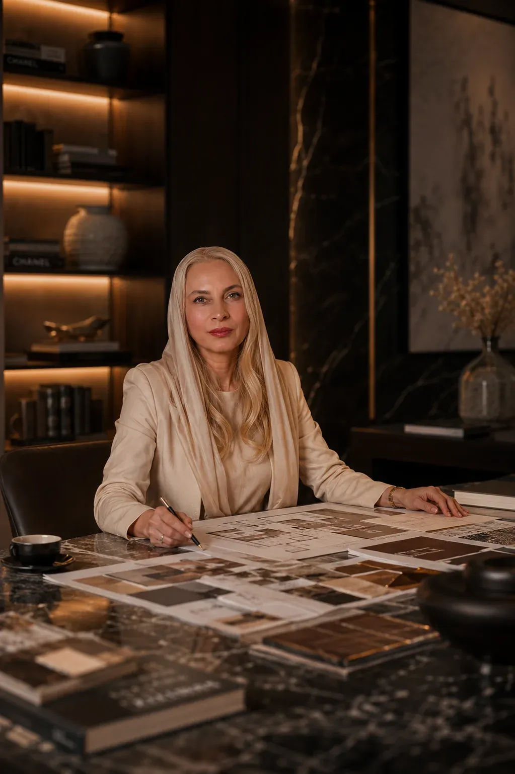 Maryam Kavyani - Founder & Creative Director of ROYAT, working at her design studio